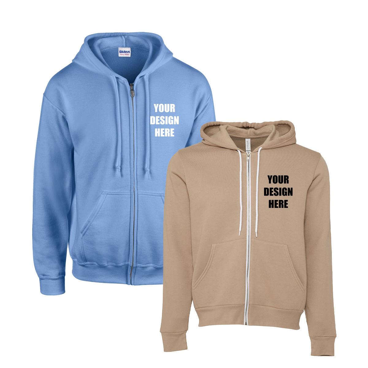 Custom Full Zip Sweatshirts