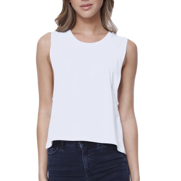 Ladies' Cotton Muscle Crop T-Shirt Thumbnail