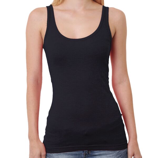 Junior's 4.2 oz., Fine Jersey Tank Top Thumbnail