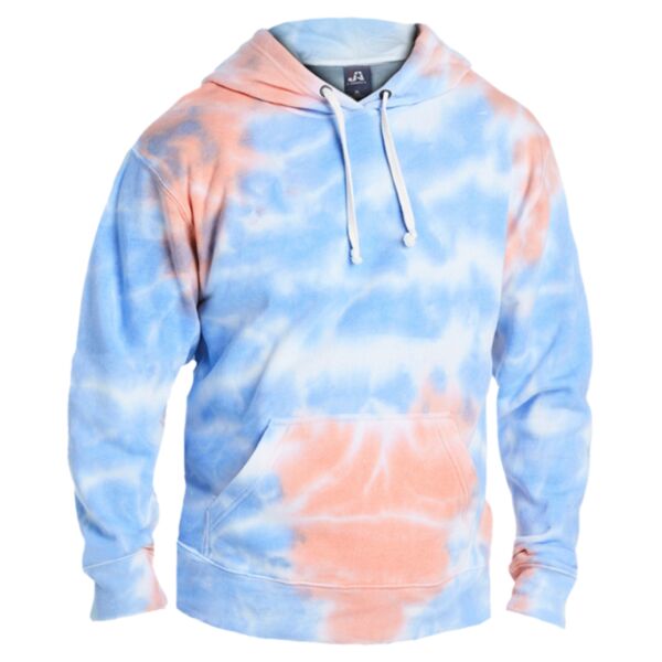 J. America Tie-Dyed Fleece Hooded Sweatshirt 8861 Tie-Dyed Fleece Hooded Sweatshirt Thumbnail